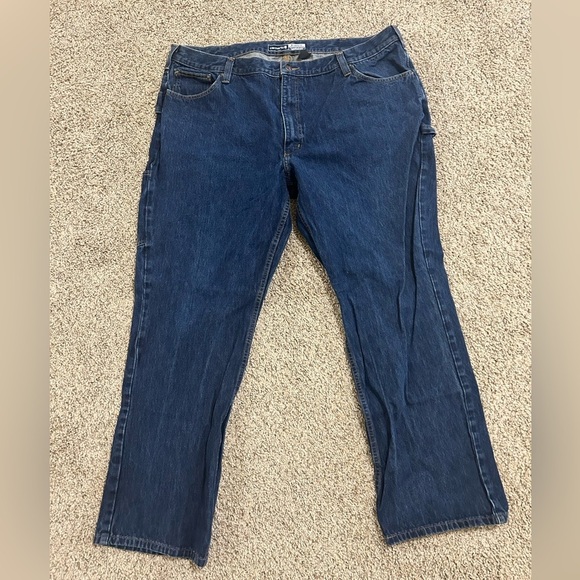 Carhartt Rugged Flex Relaxed Fit 5 Pocket Utility Jean Blue Cotton Mens Sz 42x30 - Picture 2 of 9